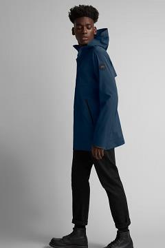 Chamarras Canada Goose Hombre Mexico - Wascana Chubasquero Black Label Azules Oscuro MT9436125